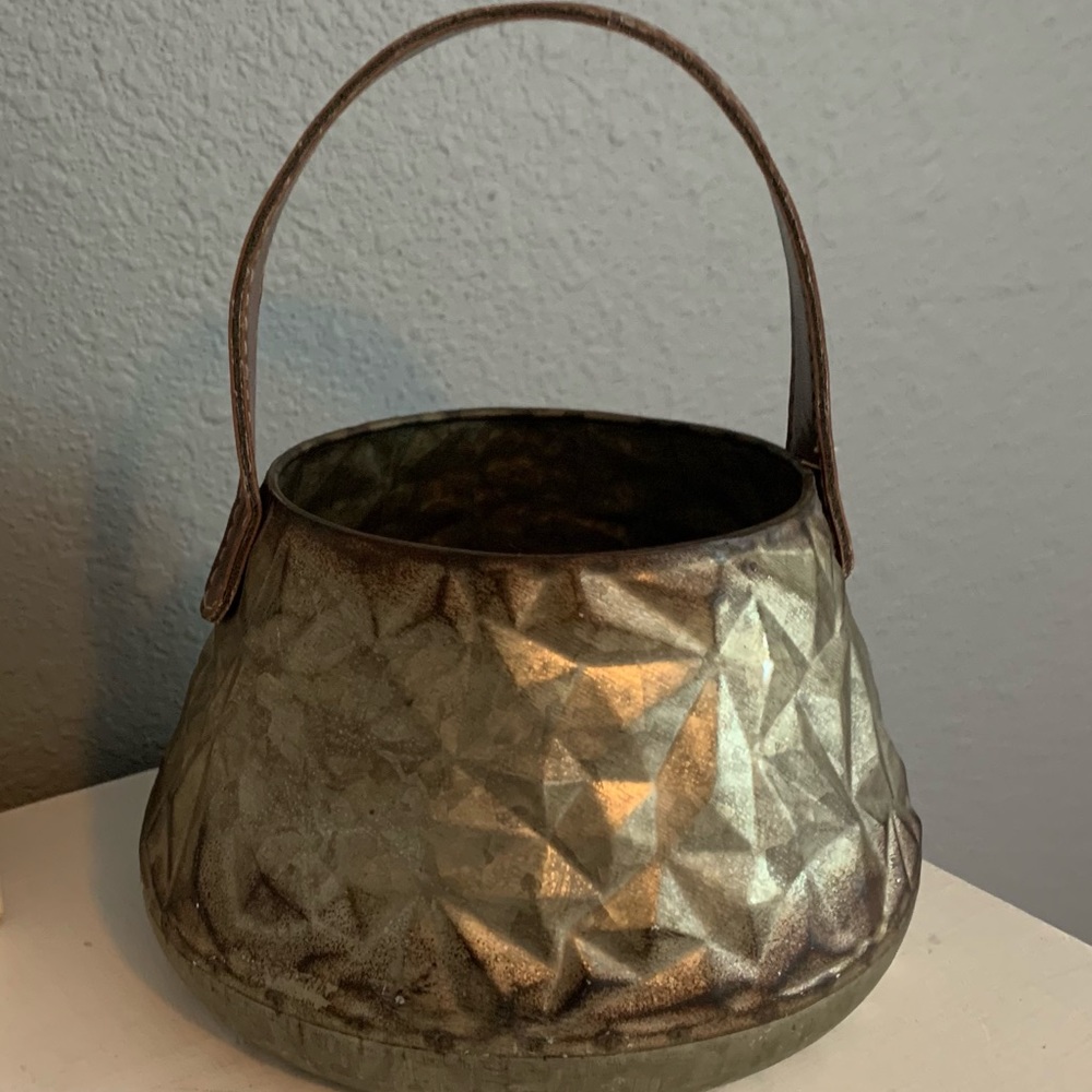 Galvanized tin basket